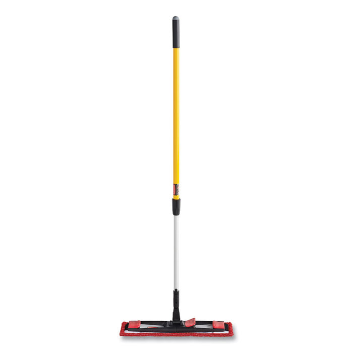 Adaptable Flat Mop Pads, Microfiber, 19.5 x 5.5, Red, 12/Carton