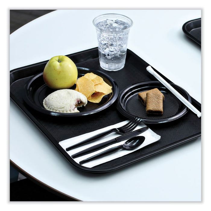 Hi-Impact Plastic Dinnerware, Plate, 6" dia, Black, 1,000/Carton