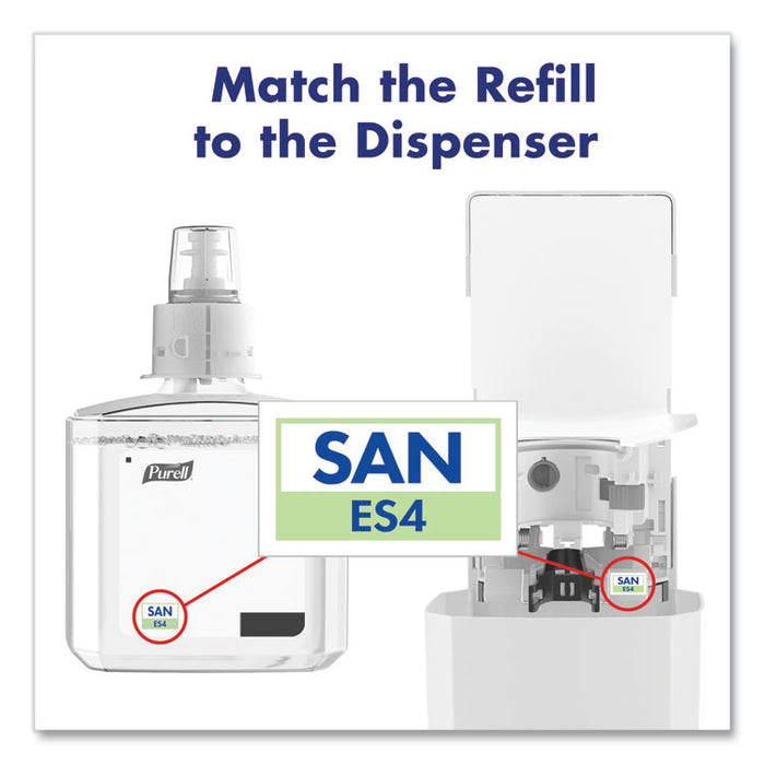 Push-Style Hand Sanitizer Dispenser, 1,200 mL, 5.25 x 8.56 x 12.13, White