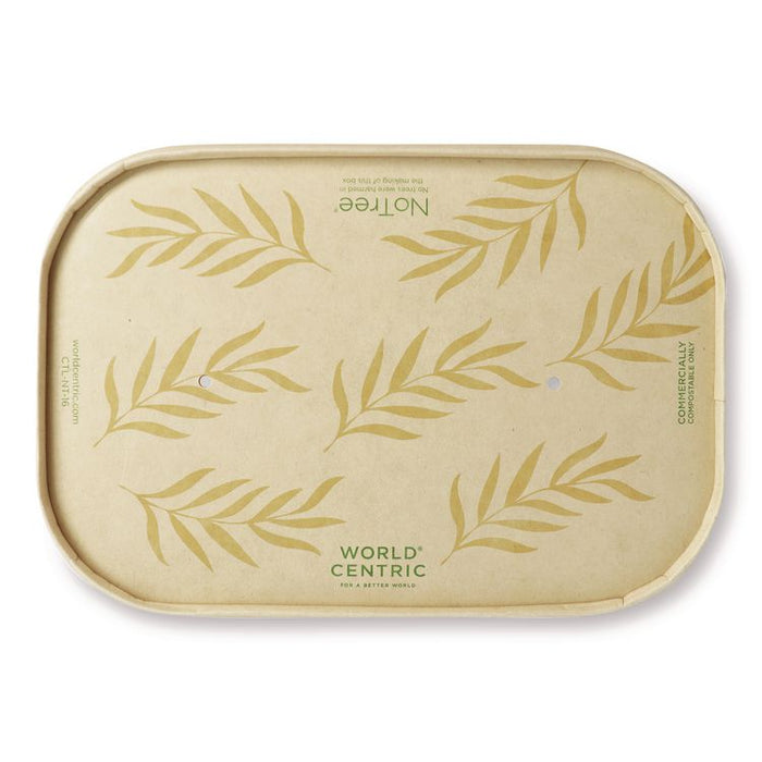 Paper Lids for Containers, 4.7 x 6.8 x 0.8, Natural, Paper, 300/Carton