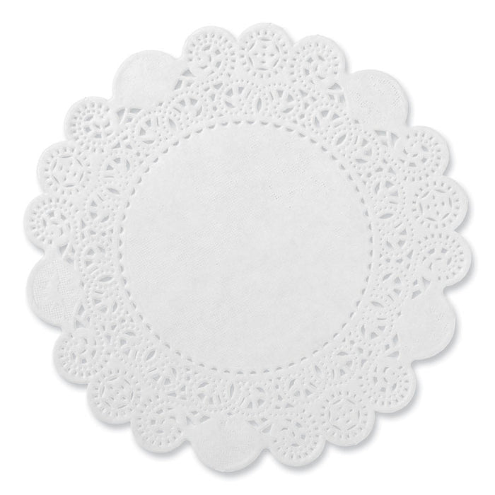 Lace Doilies, Round, 6", White, 10,000/Carton