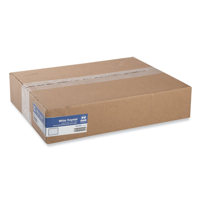 Traymats, Embossed Surface, Scalloped Edges, 16.5" x 12.75", White, 1,000/Carton