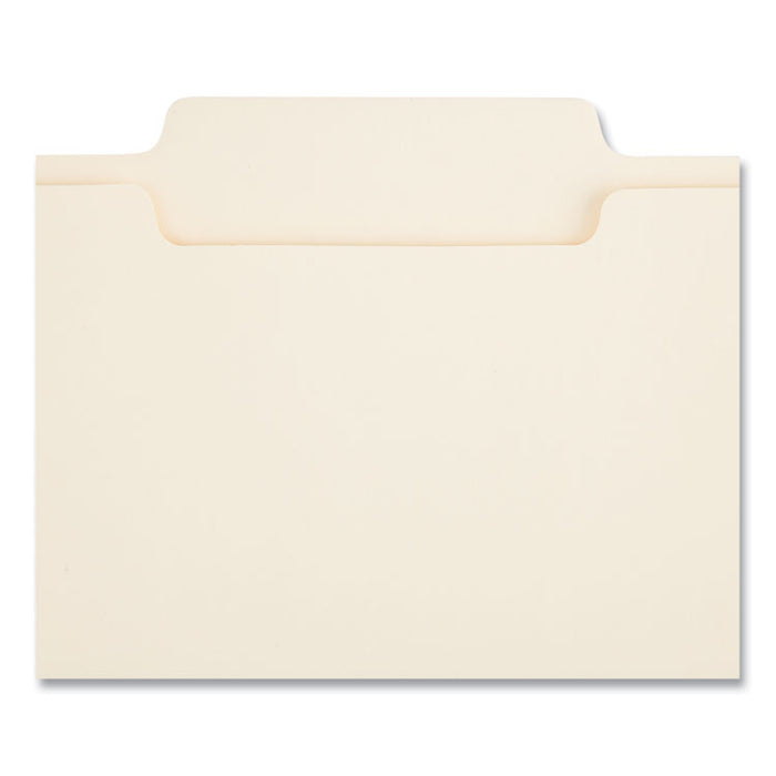 Reinforced Top Tab Fastener Folders, 1/3-Cut Tab: Assorted, Expands 0.75", 2 Fasteners, Legal Size, Manila, 50/Box
