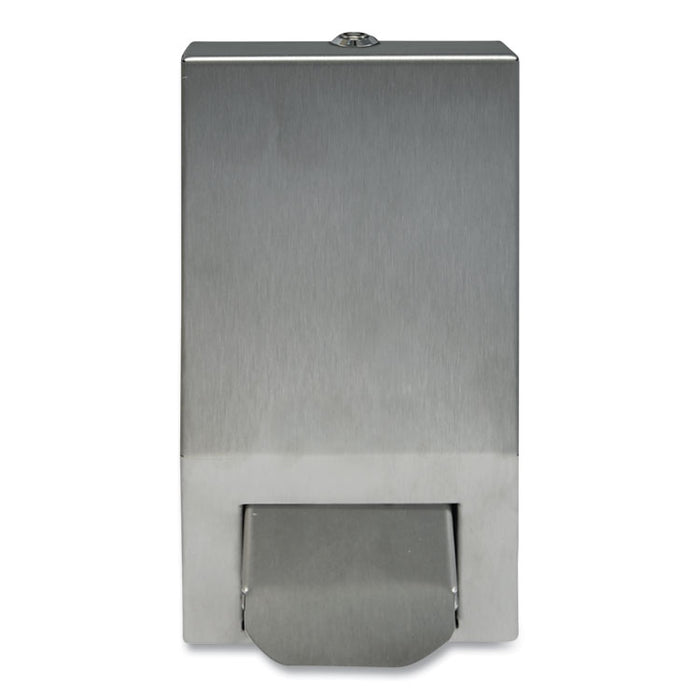 Manual Skincare Dispenser, 1 L, 5.1 x 4.6 x 9.3, Silver