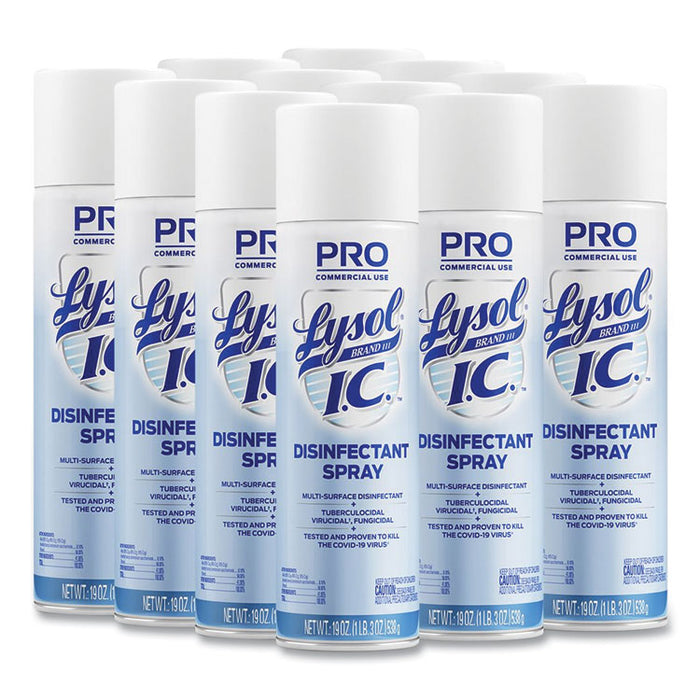 Disinfectant Spray, Original Scent, 19 oz Aerosol Spray, 12/Carton