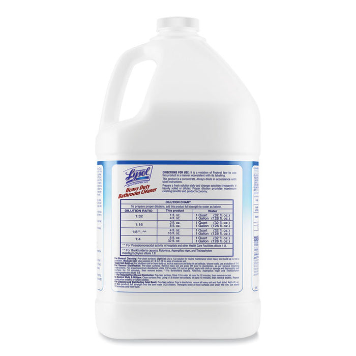 Disinfectant Heavy-Duty Bathroom Cleaner Concentrate, Fresh Lime Scent, 1 gal Bottle, 4/Carton