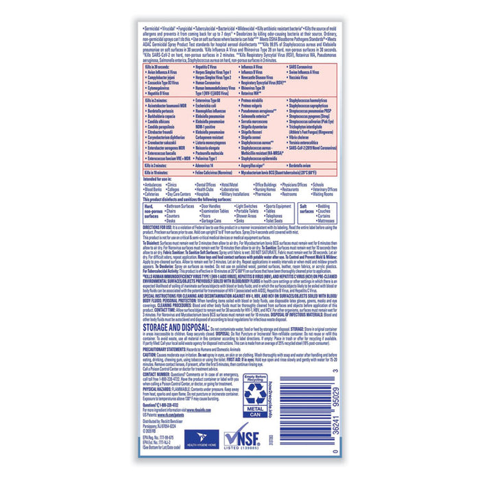 Disinfectant Spray, Original Scent, 19 oz Aerosol Spray