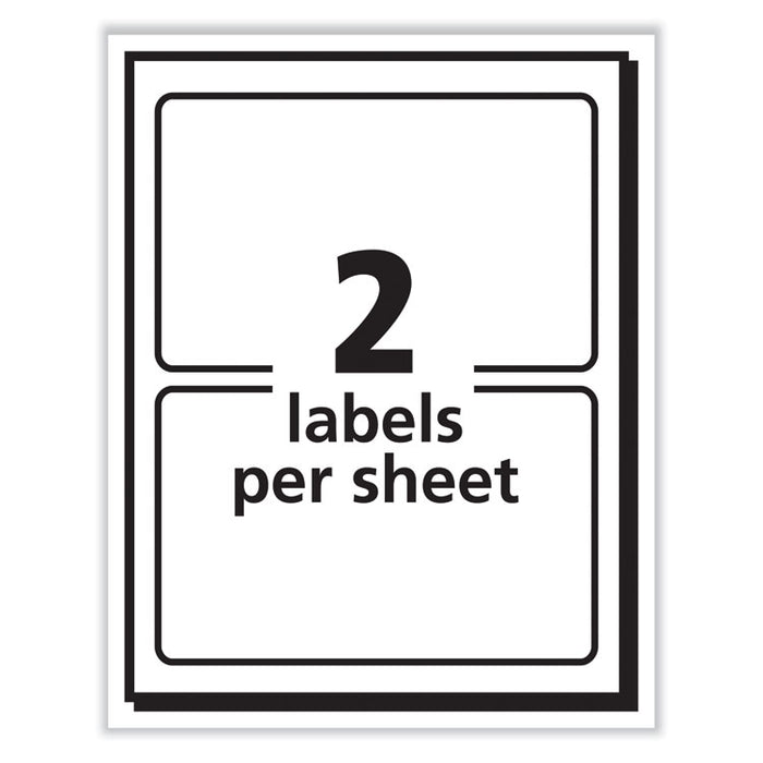 Printable Self-Adhesive Name Badges, 2 1/3 x 3 3/8, Red "Hello", 100/Pack