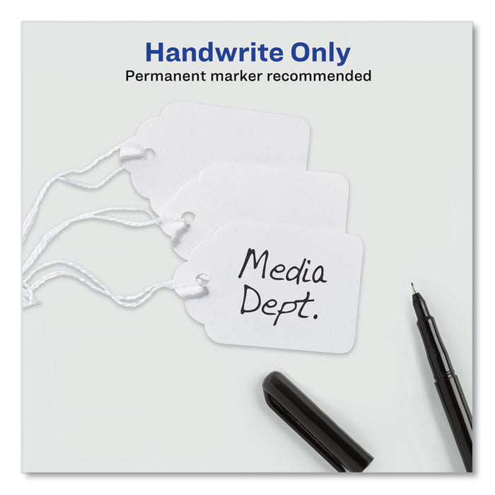 Medium-Weight White Marking Tags, 3.25 x 1.94, 1,000/Box