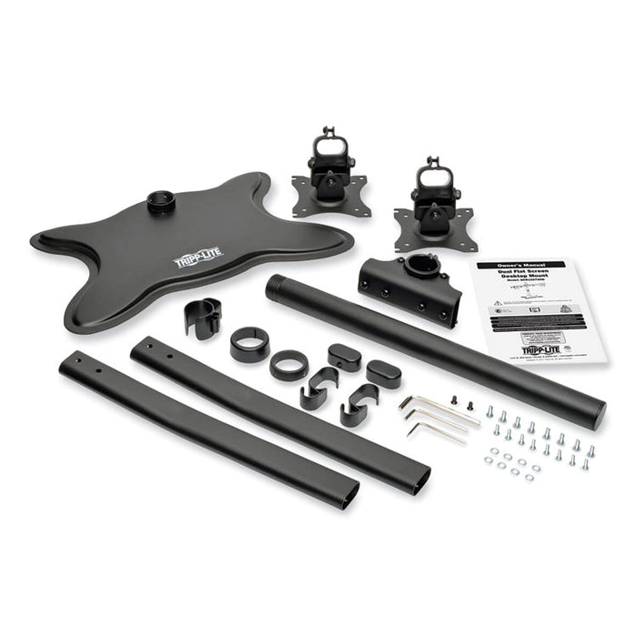 Dual Desktop Monitor Stand, For 13" to 27" Monitors, 31.69" x 10" x 18.11", Black, Supports 26 lb