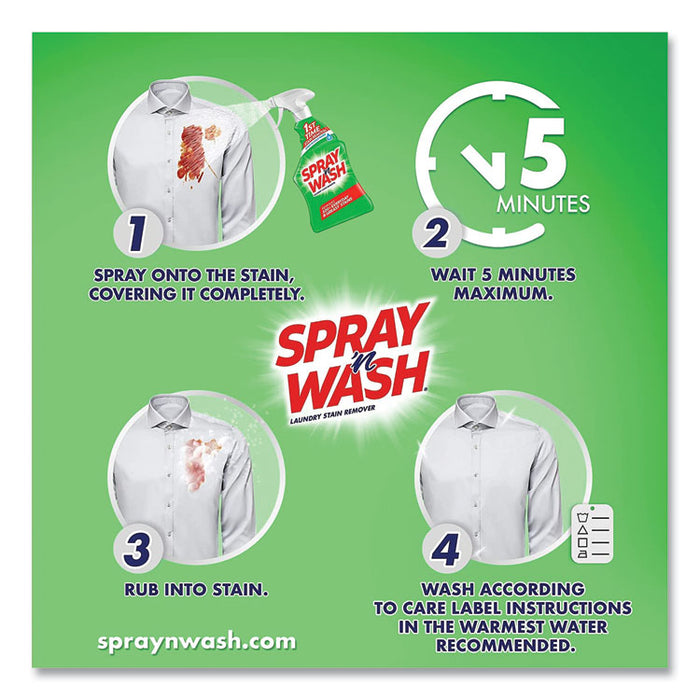 Stain Remover, Unscented, 22 oz Spray Bottle, 12/Carton