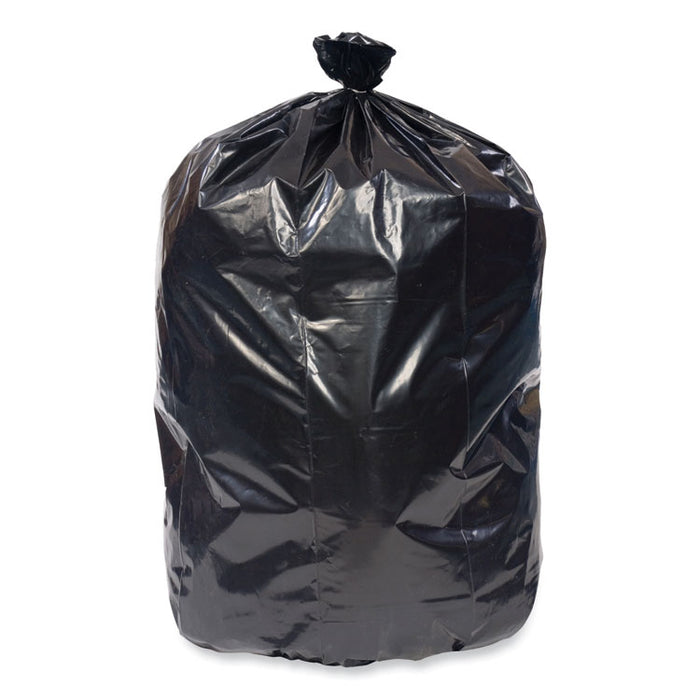Eco Strong Plus Can Liners, 40 gal, 1.35 mil, 40" x 46", Black, Perforated Roll, 100/Carton