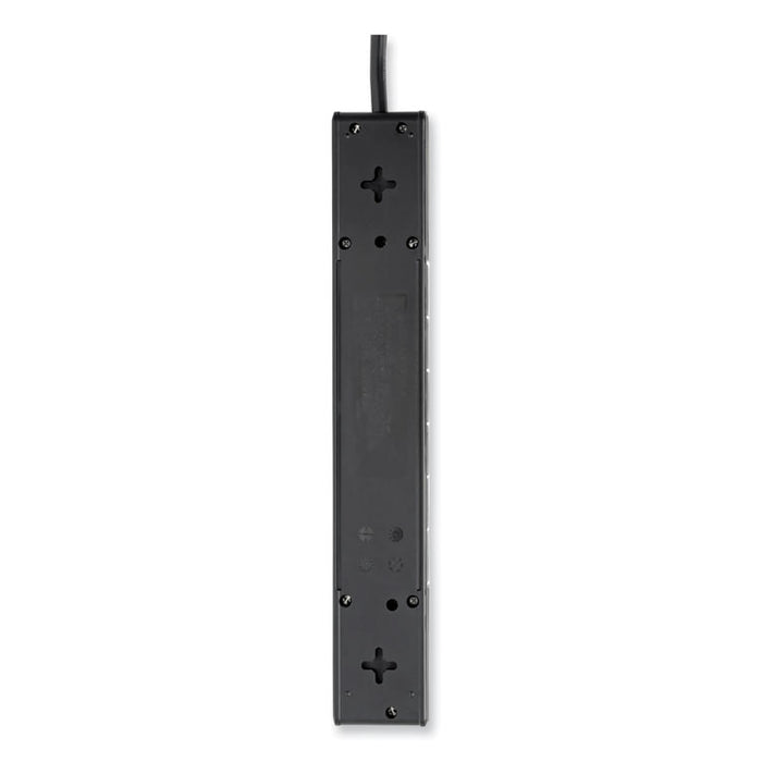 Protect It! Surge Suppressor, 6 AC Outlets/2 USB Ports, 8 ft Cord, 1,080 J, Black