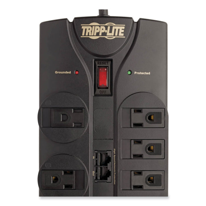 Protect It! Surge Suppressor, 8 AC Outlets, 10 ft Cord, 3,240 J, Black