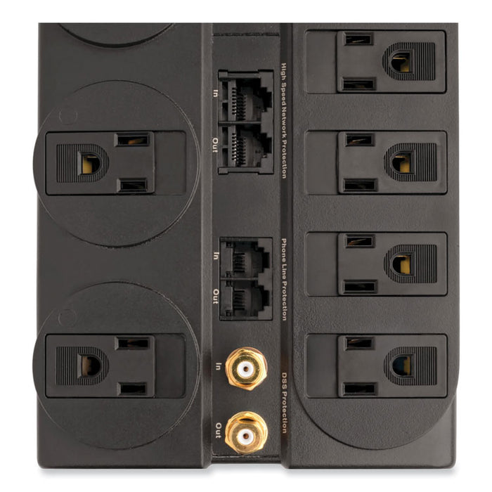 Protect It! Surge Suppressor, 8 AC Outlets, 10 ft Cord, 3,240 J, Black