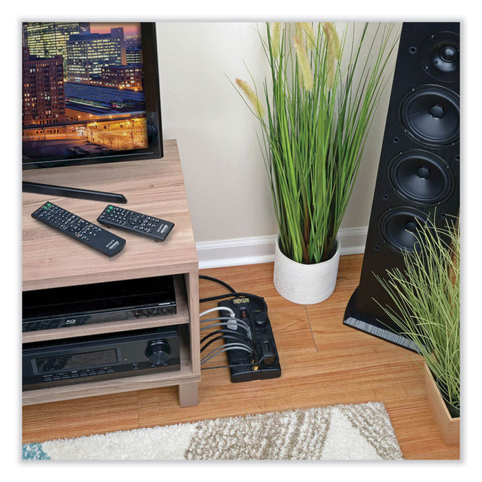 Protect It! Surge Suppressor, 8 AC Outlets, 10 ft Cord, 3,240 J, Black