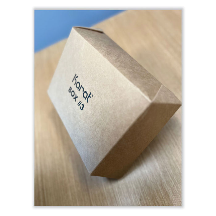 Reclosable Kraft Take-Out Box, 76 oz, 8.58 x 6.28 x 2.4, Brown, Paper, 200/Carton