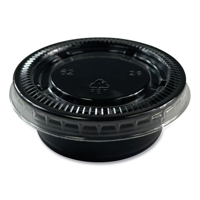 Souffle/Portion Cups, 1.5 oz, Plastic, Black, 2,500/Carton