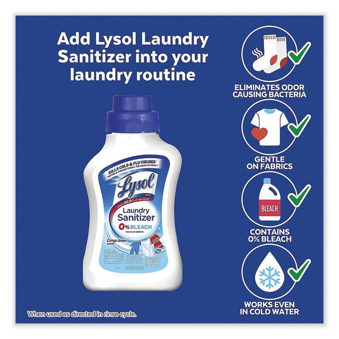 Laundry Sanitizer, Liquid, Crisp Linen Scent, 41 oz, 6/Carton