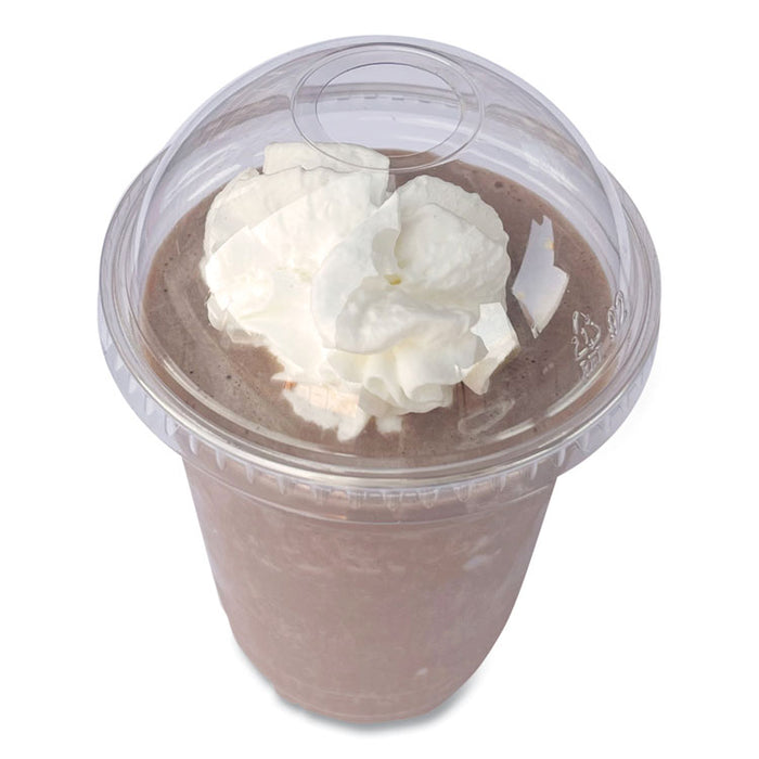 PET Cold Cup Dome Lids, Fits 9 oz to 10 oz Cold Cups, Plastic, Clear, 1,000/Carton