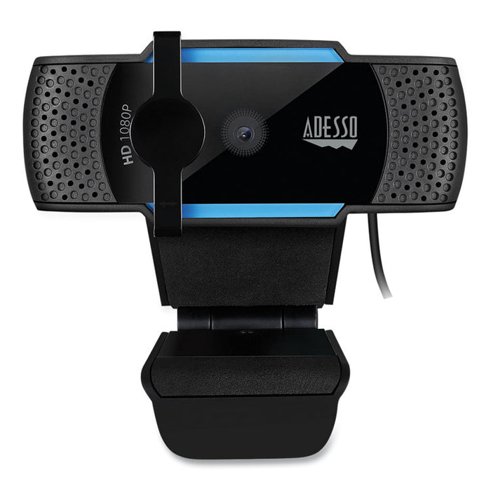 CyberTrack H5 1080P HD USB AutoFocus Webcam with Microphone, 1920 pixels x 1080 pixels, 2 Mpixels, Black