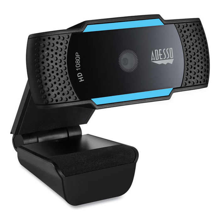 CyberTrack H5 1080P HD USB AutoFocus Webcam with Microphone, 1920 pixels x 1080 pixels, 2 Mpixels, Black