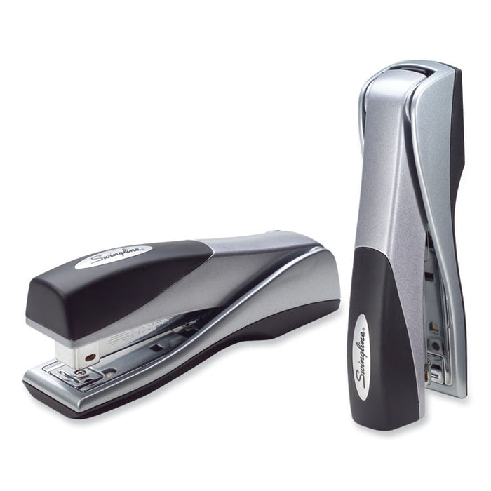 Optima Grip Full Strip Stapler, 25-Sheet Capacity, Silver