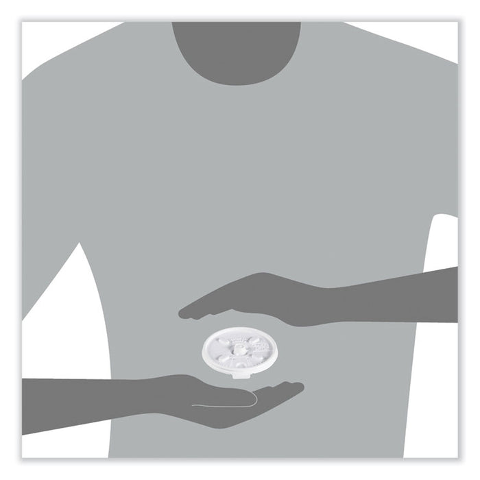 Lift n' Lock Plastic Hot Cup Lids, Fits 8 oz Hot Cups, White, 1,000/Carton