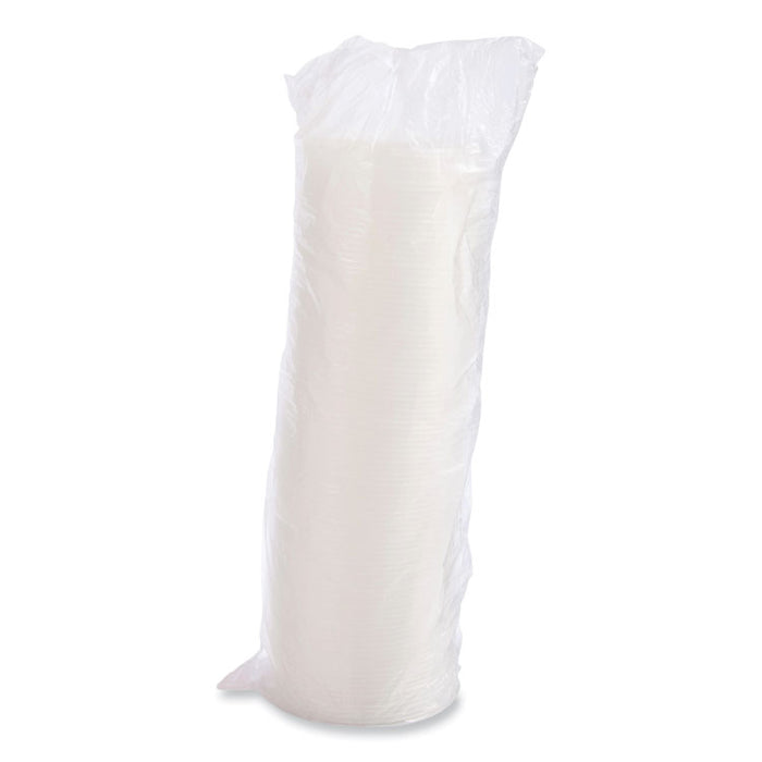 Cold Cup Lids, Fits 8 oz to 32 oz Cold Cups/Containers, Plastic, Translucent, 100/Sleeve, 10 Sleeves/Carton