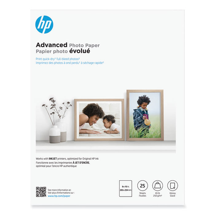 Advanced Photo Paper, 10.5 mil, 8 x 10, Glossy White, 25/Pack