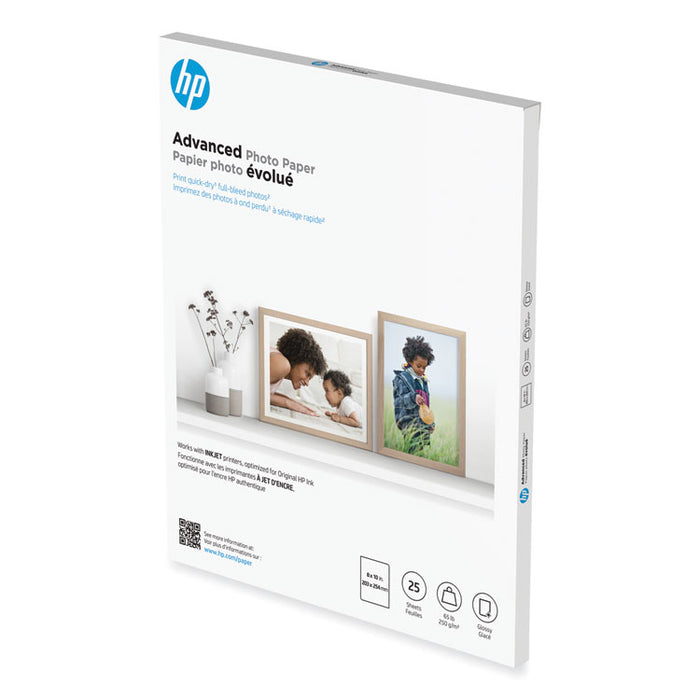 Advanced Photo Paper, 10.5 mil, 8 x 10, Glossy White, 25/Pack