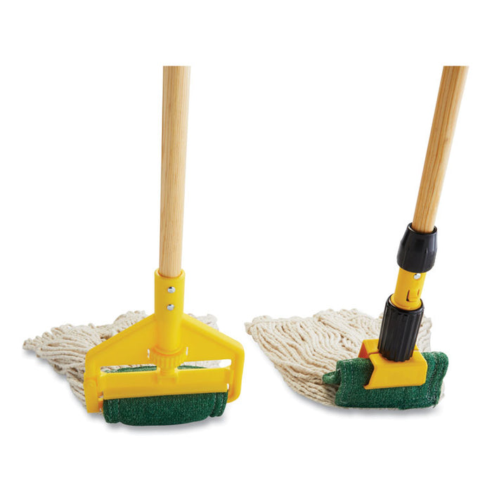 Web Foot BLEND SHRINKLESS Mop Head, Cotton/Synthetic, Small, Blue, 6/Carton
