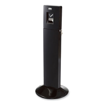 Metropolitan Smokers' Station, Weighted Base, 1.6 gal, Galvanized Liner, 16.8 dia x 42.8h, Black