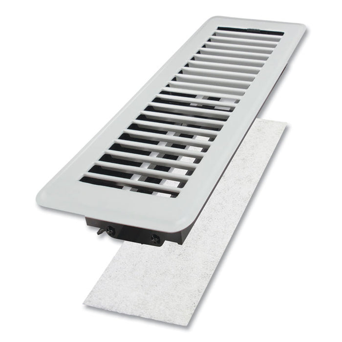 Electrostatic Register Filter, 4 x 12 x 0.1, White, 12/Pack