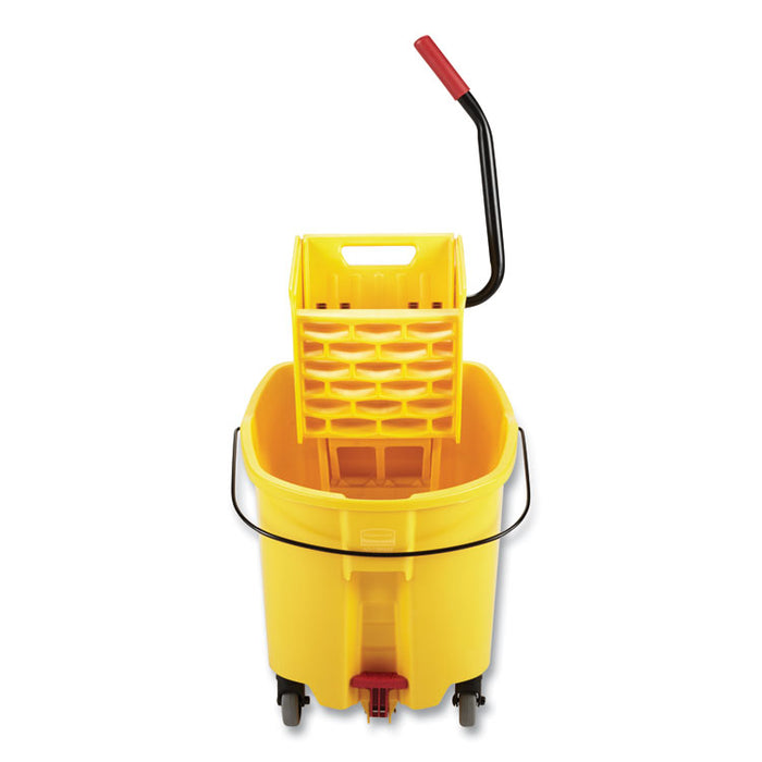 WaveBrake 2.0 Bucket/Wringer Combos, Side-Press, 44 qt, Plastic, Yellow