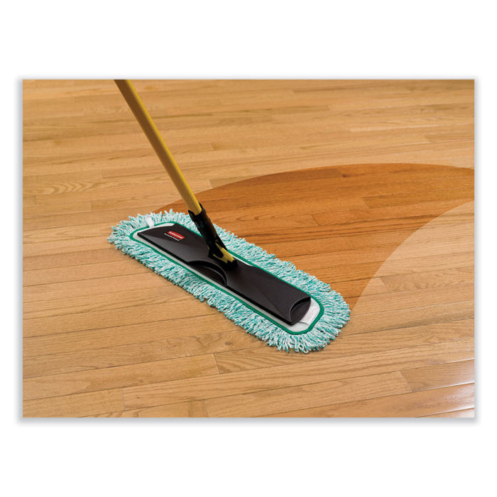 HYGEN Dust Mop Heads With Fringe, Green, 60", Microfiber, Cut-End