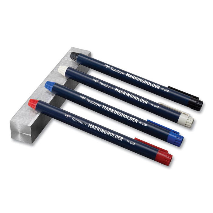 Wax-Based Marking Pencil, Twist-Advance, 4.4 mm, Yellow Marks, Navy Blue Barrel, 10/Box
