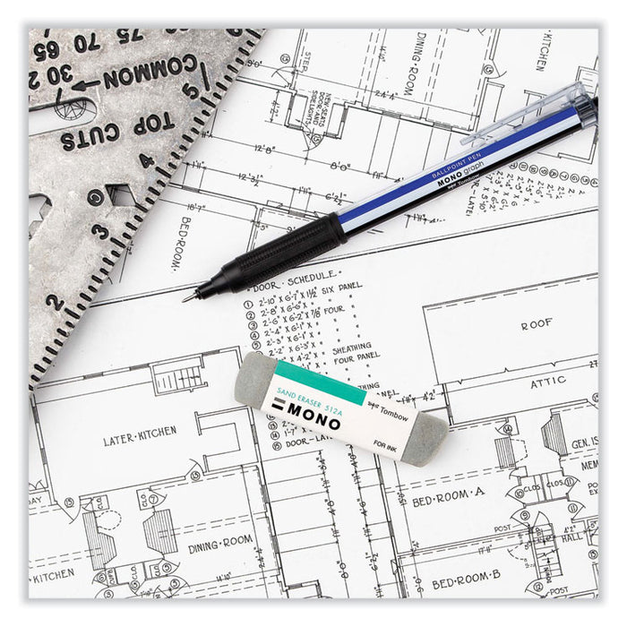 Sand Eraser, For Pencil/Ink Marks, Rectangular Block, Small, White