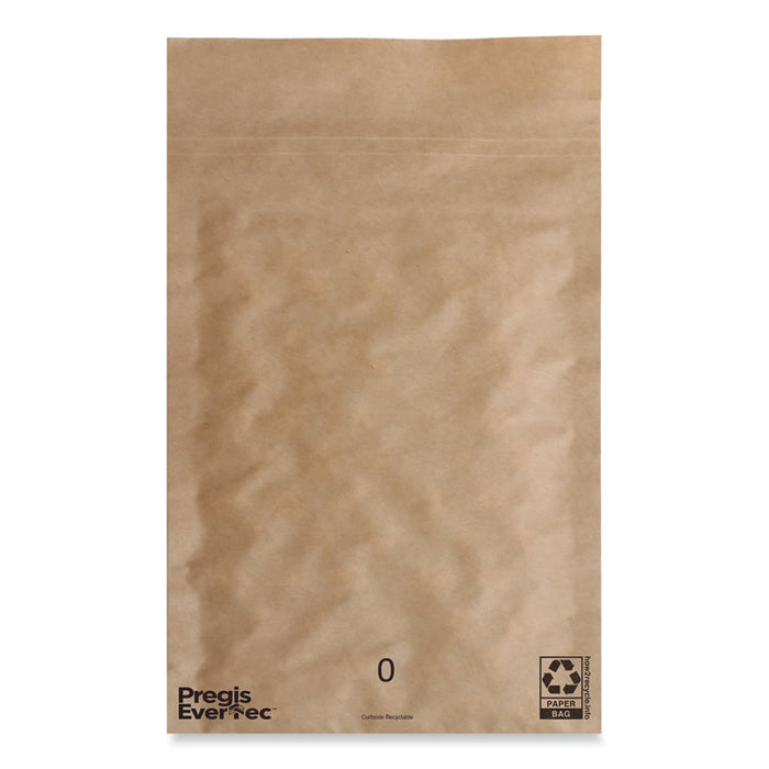 EverTec Curbside Recyclable Padded Mailer, #0, Kraft Paper, Self-Adhesive Closure, 7 x 9, Brown, 300/Carton