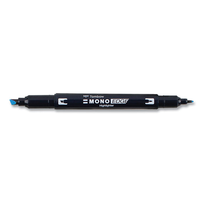 Highlighters, Skyblue Ink, Bullet/Chisel Tip, Skyblue Barrel, 10/Box