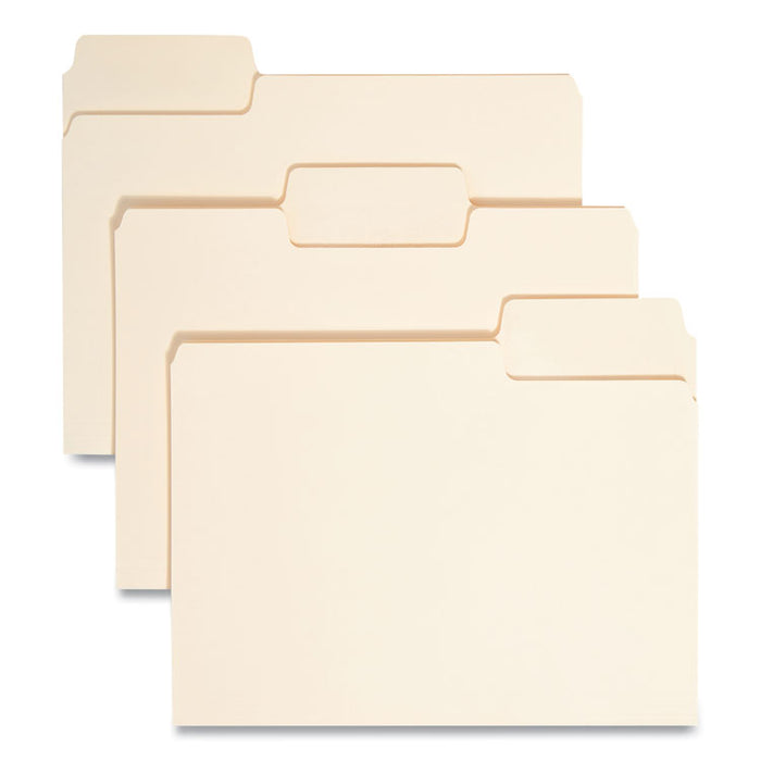 Erasable SuperTab File Folders, 1/3-Cut Tabs: Assorted, Letter Size, 0.75" Expansion, Manila, 24/Pack