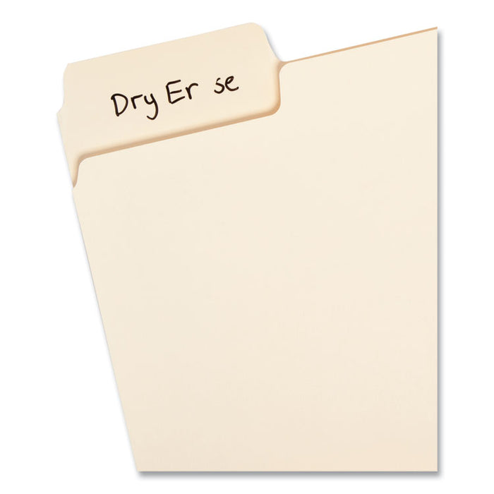 Erasable SuperTab File Folders, 1/3-Cut Tabs: Assorted, Letter Size, 0.75" Expansion, Manila, 24/Pack