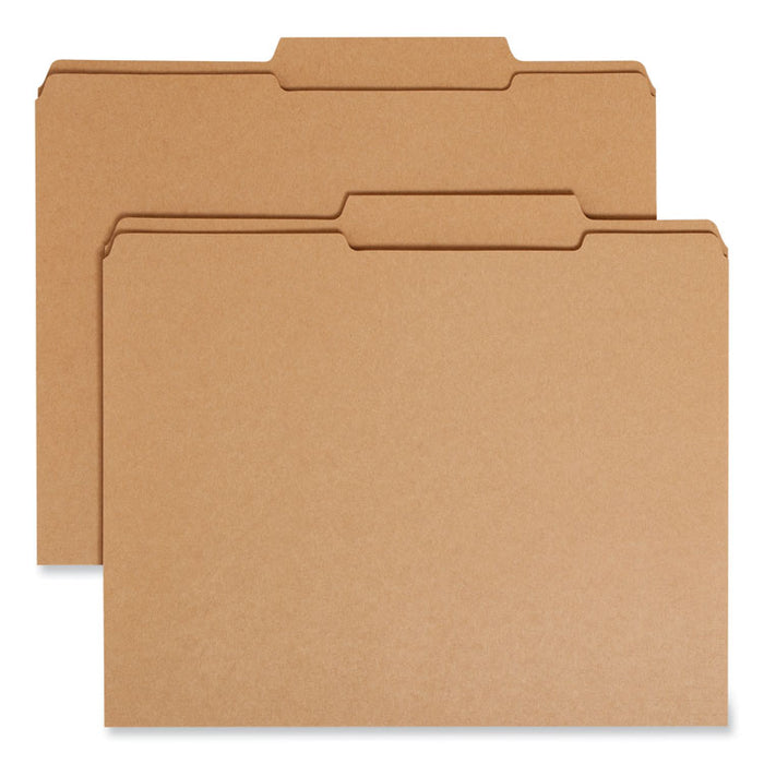 Guide Height Reinforced Heavyweight Kraft File Folder, 2/5-Cut Tabs: Right of Center, Letter, 0.75" Expansion, Brown, 100/BX