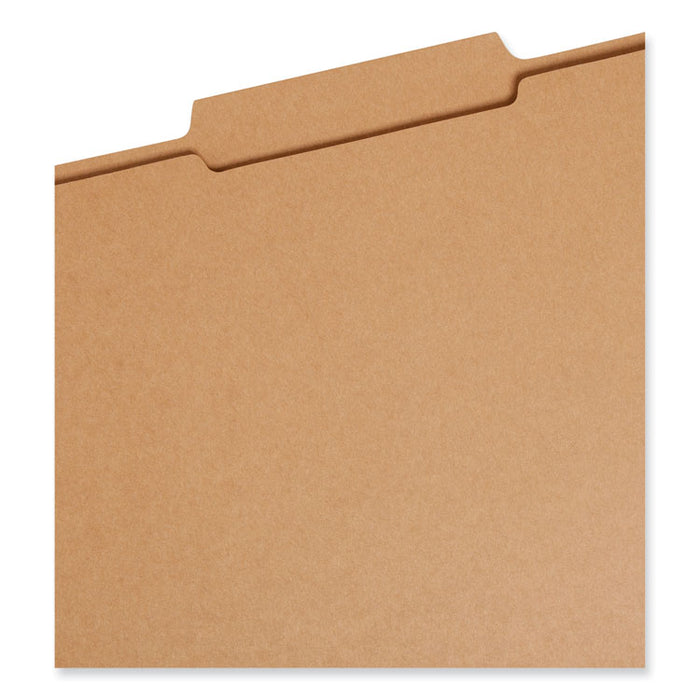 Guide Height Reinforced Heavyweight Kraft File Folder, 2/5-Cut Tabs: Right of Center, Letter, 0.75" Expansion, Brown, 100/BX
