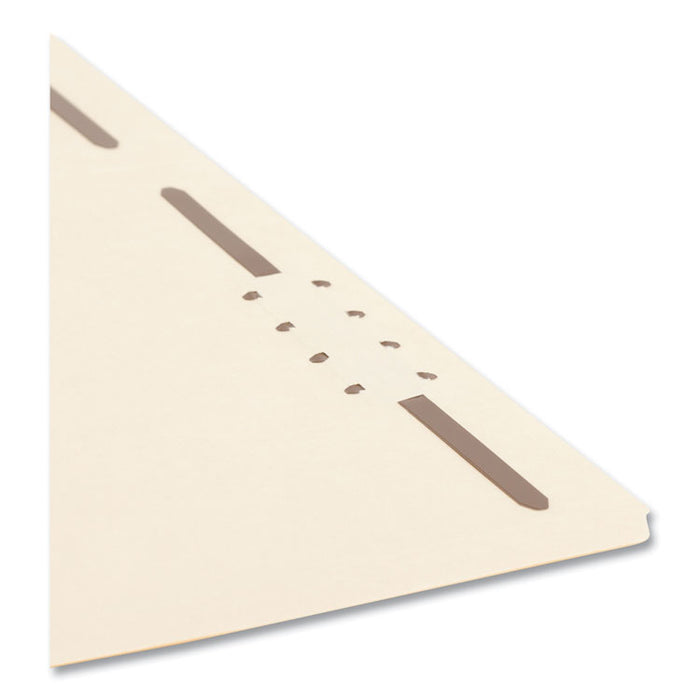 Top Tab Fastener Folders, 1/3-Cut Tab: Right, Expands 0.75", 2 Fasteners, Letter Size, Manila, 50/Box