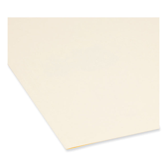SuperTab Reinforced Guide Height Top Tab Folders, 1/3-Cut Tabs: Assorted, Legal Size, 0.75" Expansion, Manila, 100/Box