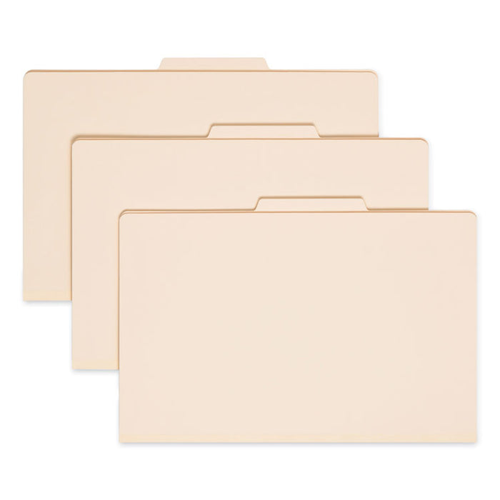 Six-Section Top Tab Classification Folders, 2/5-Cut Tab, Expands 2", 2 Dividers, 6 Fasteners, Legal Size, Manila, 10/Box