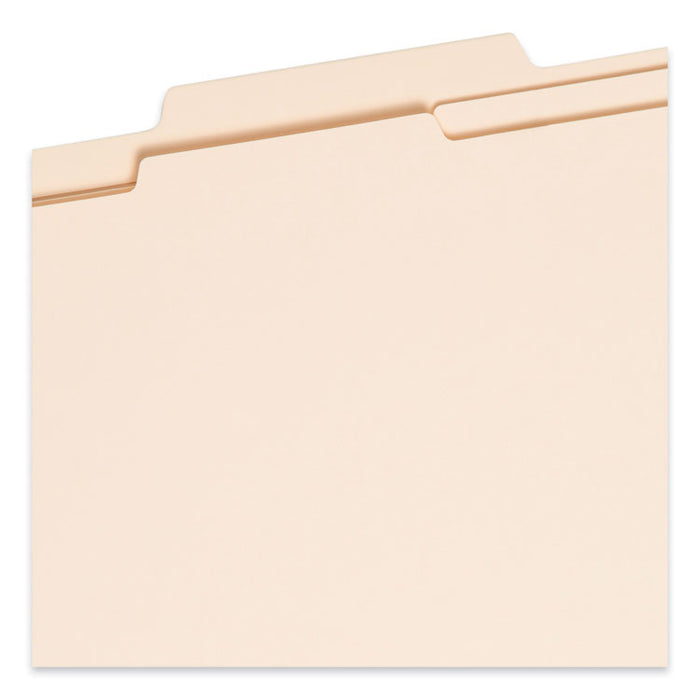 Six-Section Top Tab Classification Folders, 2/5-Cut Tab, Expands 2", 2 Dividers, 6 Fasteners, Legal Size, Manila, 10/Box
