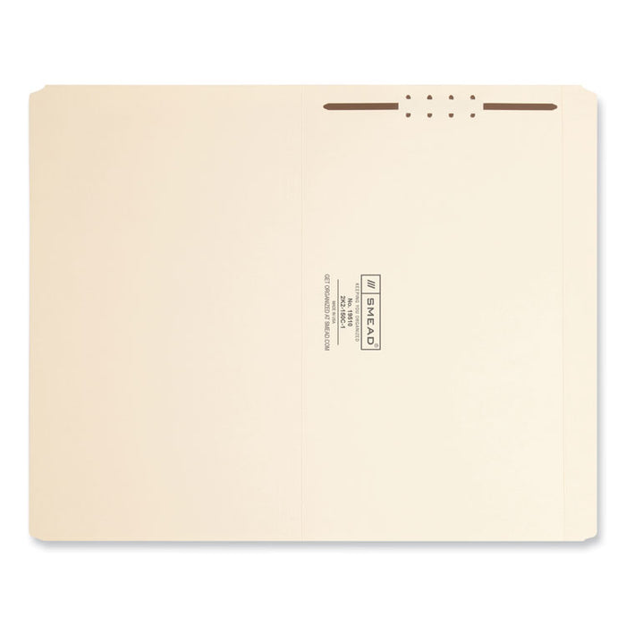 Top Tab Fastener Folders, Straight Tab, Expands 0.75", 1 Fastener, Legal Size, Manila, 50/Box