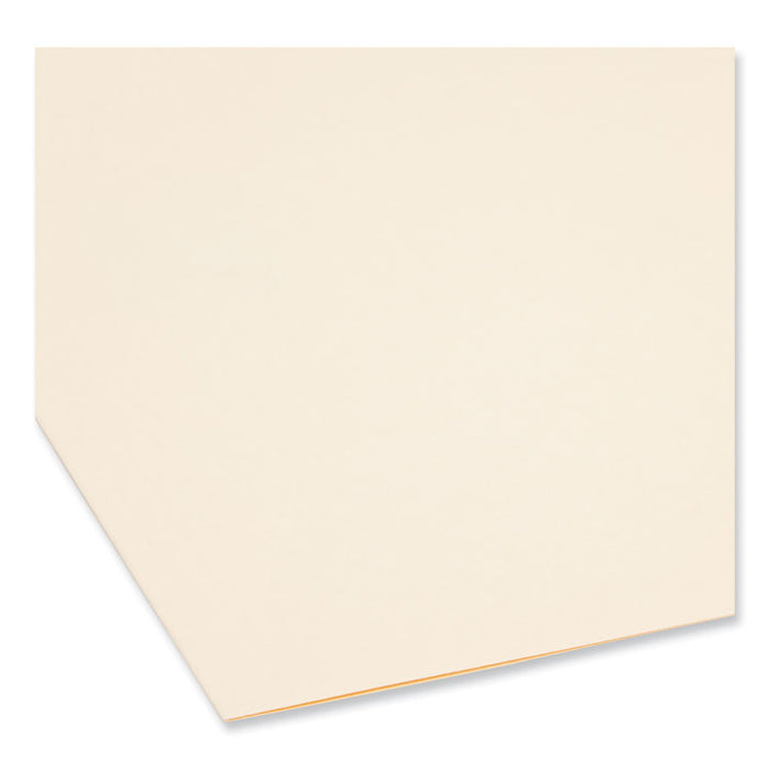 Top Tab Fastener Folders, Straight Tab, Expands 0.75", 1 Fastener, Legal Size, Manila, 50/Box